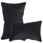 Preview: 2 Stück Auto Nackenkissen Nackenpolster Leder Elegance Design Schwarz mit Farbauswahl